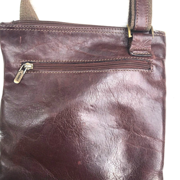 Lanchas Paris Brown Leather Crossbody - Picture 11 of 12